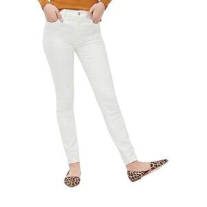 J. Crew High Rise Skinny Jean in White Size 27